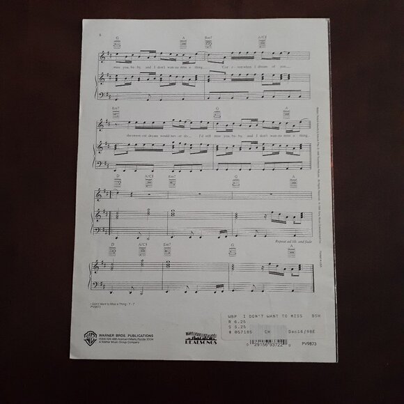 Collection of Vintage 90's Songs Sheet Music Warner Bros & Hal Leonard - Picture 8 of 11